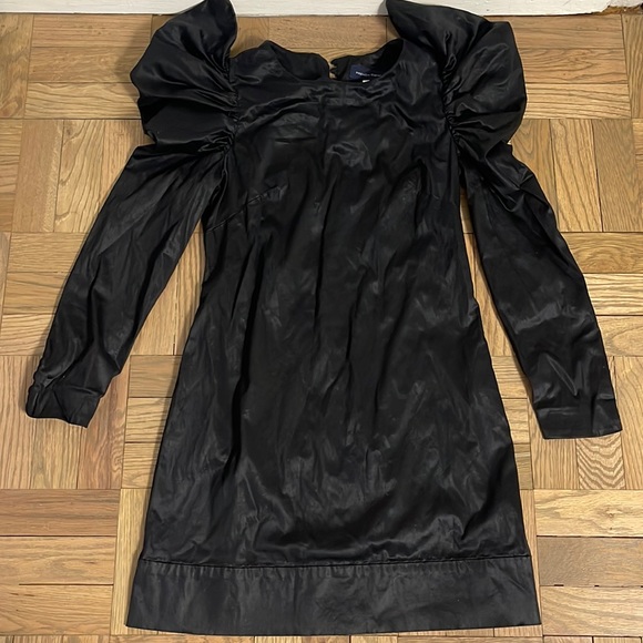 French connection goth dress button back exaggerated sleeve not worn size 10 - Picture 4 of 7